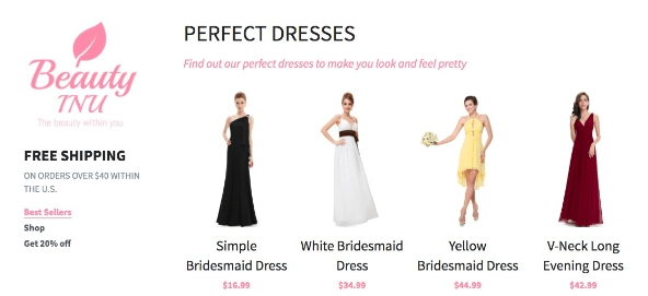 吸引人的商品頁面 吸引人的商品頁面